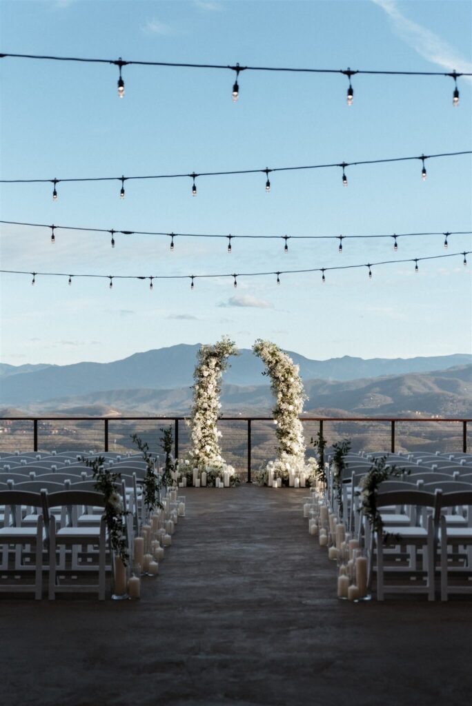 Smoky Mountain New Year's Eve Wedding at The Trillium Venue in TN | White and Black
