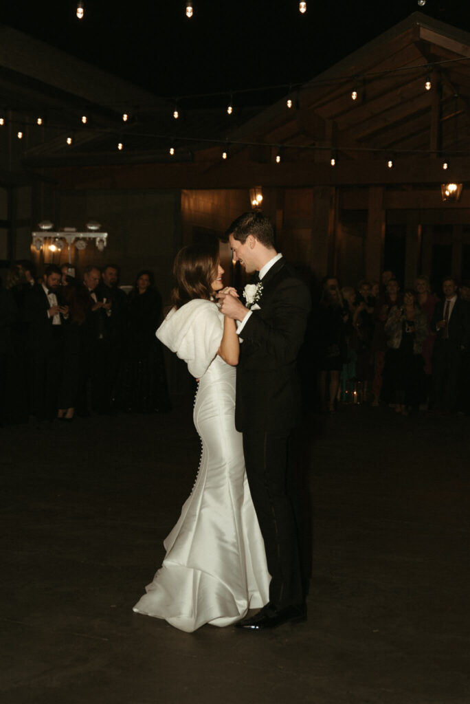 Smoky Mountain New Year's Eve Wedding at The Trillium Venue in TN | Winter Bridal Gowns
