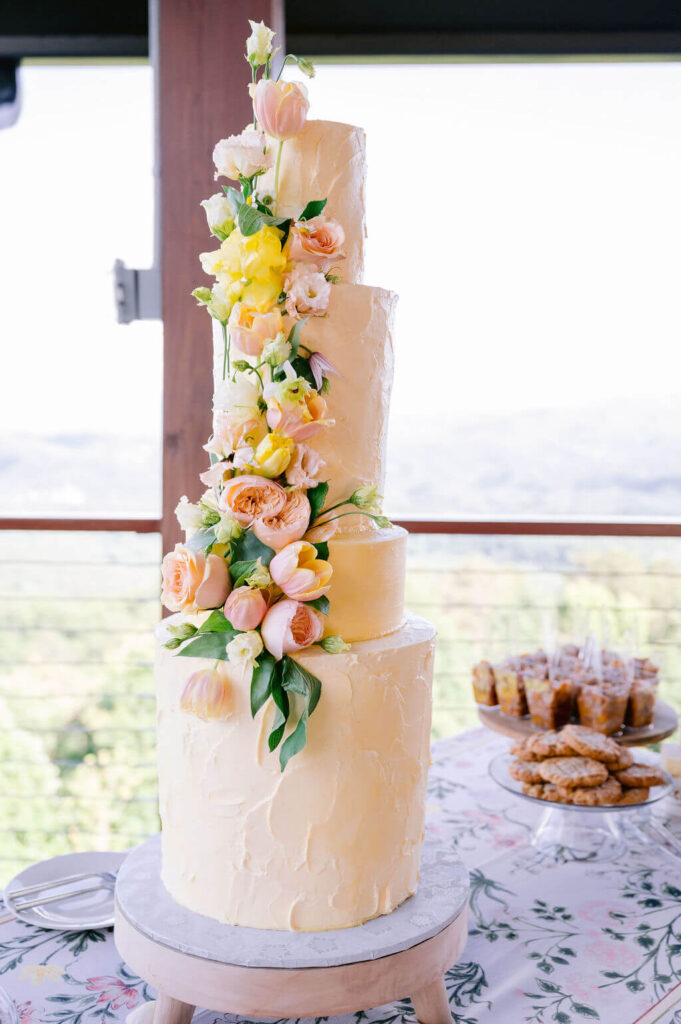 Wedding Trends and Predictions at The Trillium Venue including Floral Arches, 4-Tier Cakes, and Tablescape Floral Designs