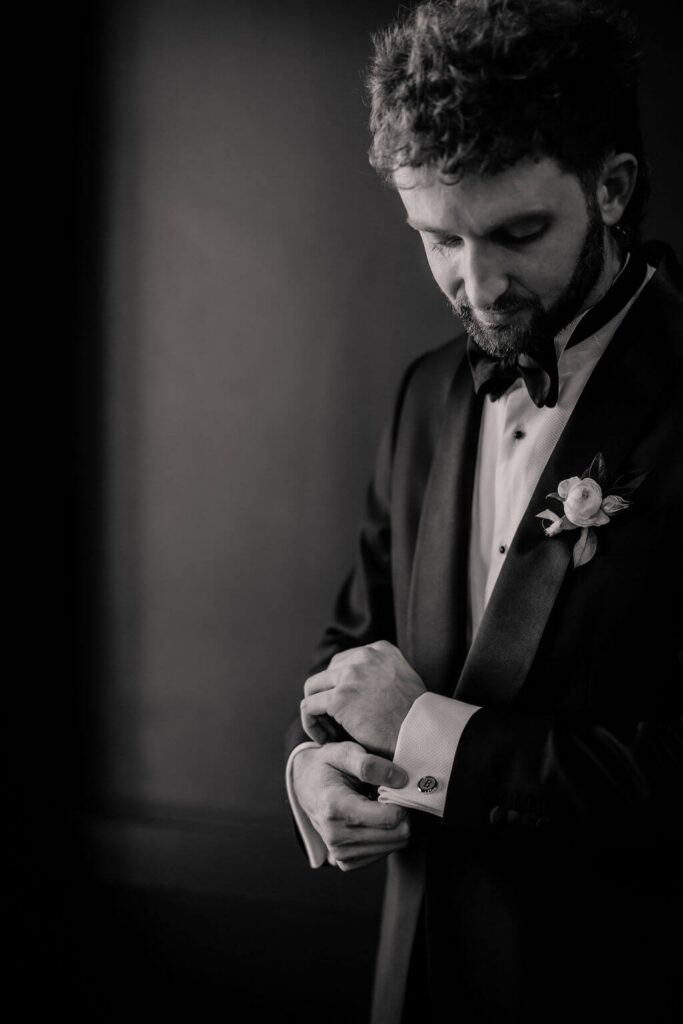 Black and White Groom Look,  destination wedding, Groom Attire, Grooms lounge