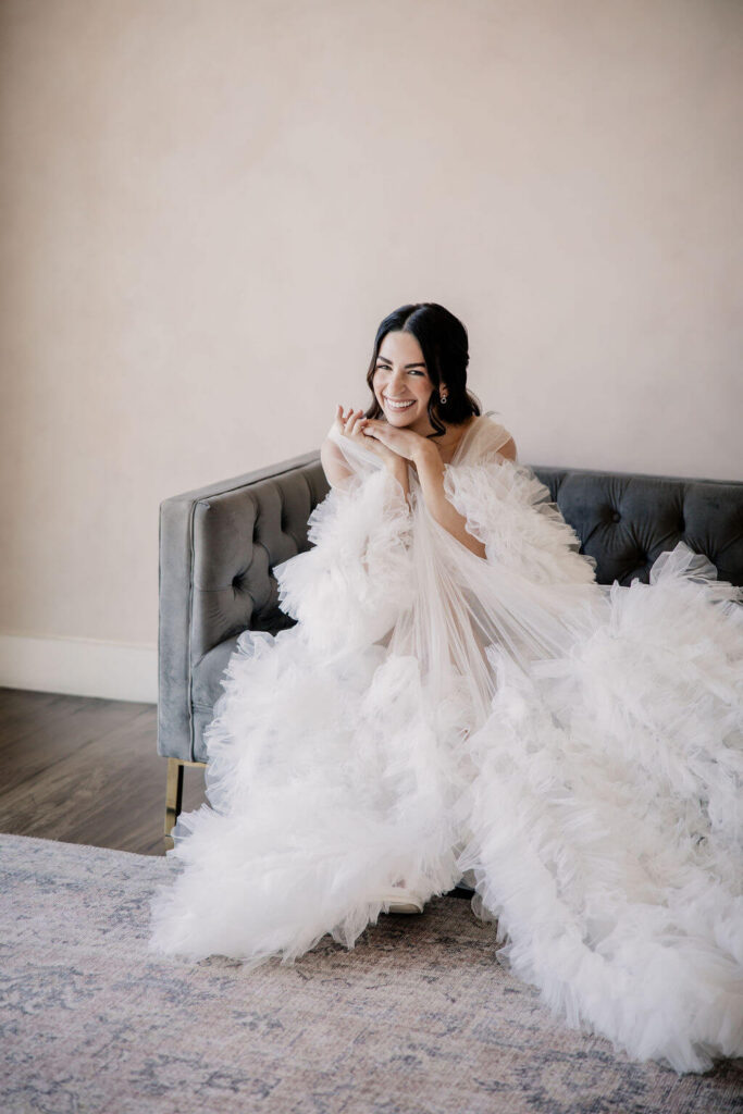 Black and White Wedding Bridal Suite Wedding Dress and Getting Ready Robe, Wedding Shoes