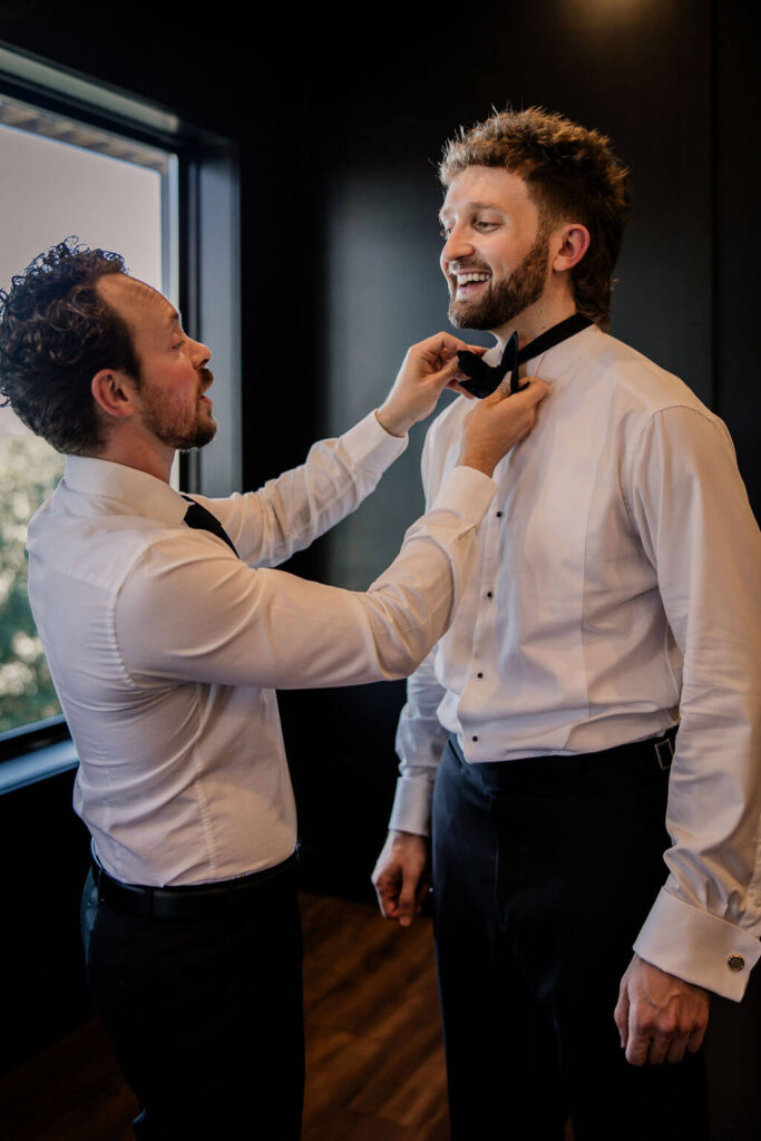 Black and White Groom Look,  destination wedding, Groom Attire, Grooms lounge
